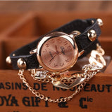 Luxury Leather Wristwatches Women Bracelet Chain Bracelet Watch