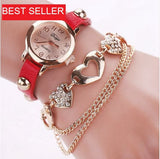 Luxury Leather Wristwatches Women Bracelet Chain Bracelet Watch