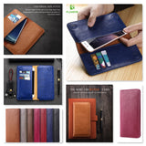 FLOVEME Luxury Retro Leather Wallet Phone Bags Case For iPhone / Samsung / HTC / Huawei / Sony / LG*