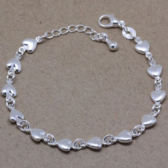 925 solid silver fashion jewelry Flat Snake Bone Bracelet
