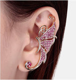 Rhinestone Crystal Butterfly Ear Cuff Clip Cartilage Ear Cuff Statement Earrings