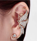 Rhinestone Crystal Butterfly Ear Cuff Clip Cartilage Ear Cuff Statement Earrings