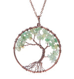 Tree Of Life Natural Stone Pendant Necklace