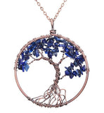 Tree Of Life Natural Stone Pendant Necklace