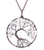 Tree Of Life Natural Stone Pendant Necklace