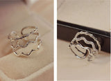 Women's Multi Layer Wave Zircon Open Ring