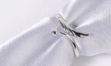 Adjustable Size Silver Plated Ring Fashion Exquisite Angel Wing Ring