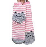 Colorful Cat Footprints Cotton Socks For Women