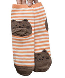 Colorful Cat Footprints Cotton Socks For Women