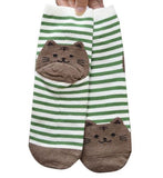 Colorful Cat Footprints Cotton Socks For Women