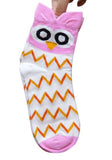 Colorful Owl Footprints Cotton Socks For Women
