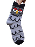Colorful Owl Footprints Cotton Socks For Women