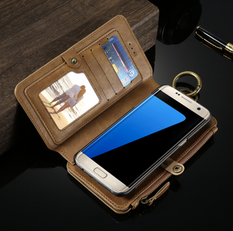 FLOVEME Luxury Retro Leather Phone Case For Samsung Galaxy (Note8/S8/S8 Plus/S7/S7 Edge/S6/S6 Edge/S6 Edge Plus/Note7/Note5/Note4/Note3)*