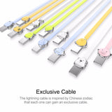ROCK Zinc Alloy Mascot Lightning Cable for iPhone/iPad/iPod