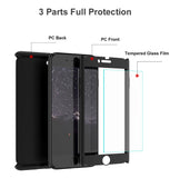Luxury 360 Degree Full Body Protection Cover Cases For iPhone (6S/6 Plus/7/7 Plus) With Tempered Glass*