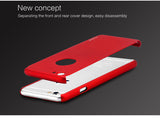 Luxury 360 Degree Full Body Protection Cover Cases For iPhone (6S/6 Plus/7/7 Plus) With Tempered Glass*