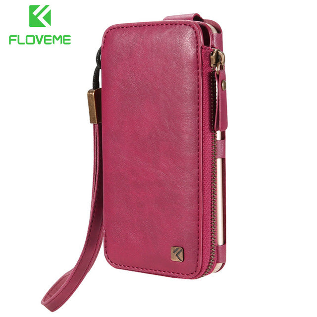 FLOVEME Luxury Wallet Phone Case For iPhone X